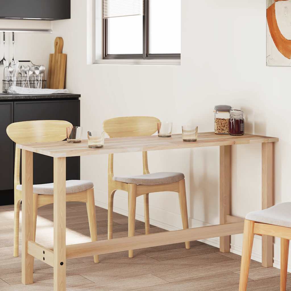 vidaXL Tablero de mesa rectangular madera maciza acacia 140x60x2 cm - Image 4