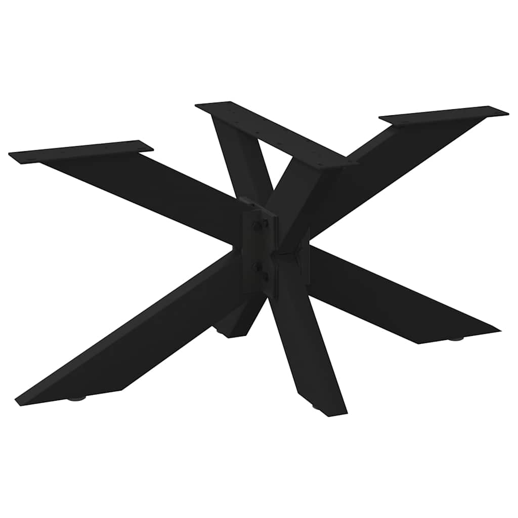 vidaXL Pata para mesa de centro con forma de araña, color negro, 98 x 58 x (42-43) cm, acero