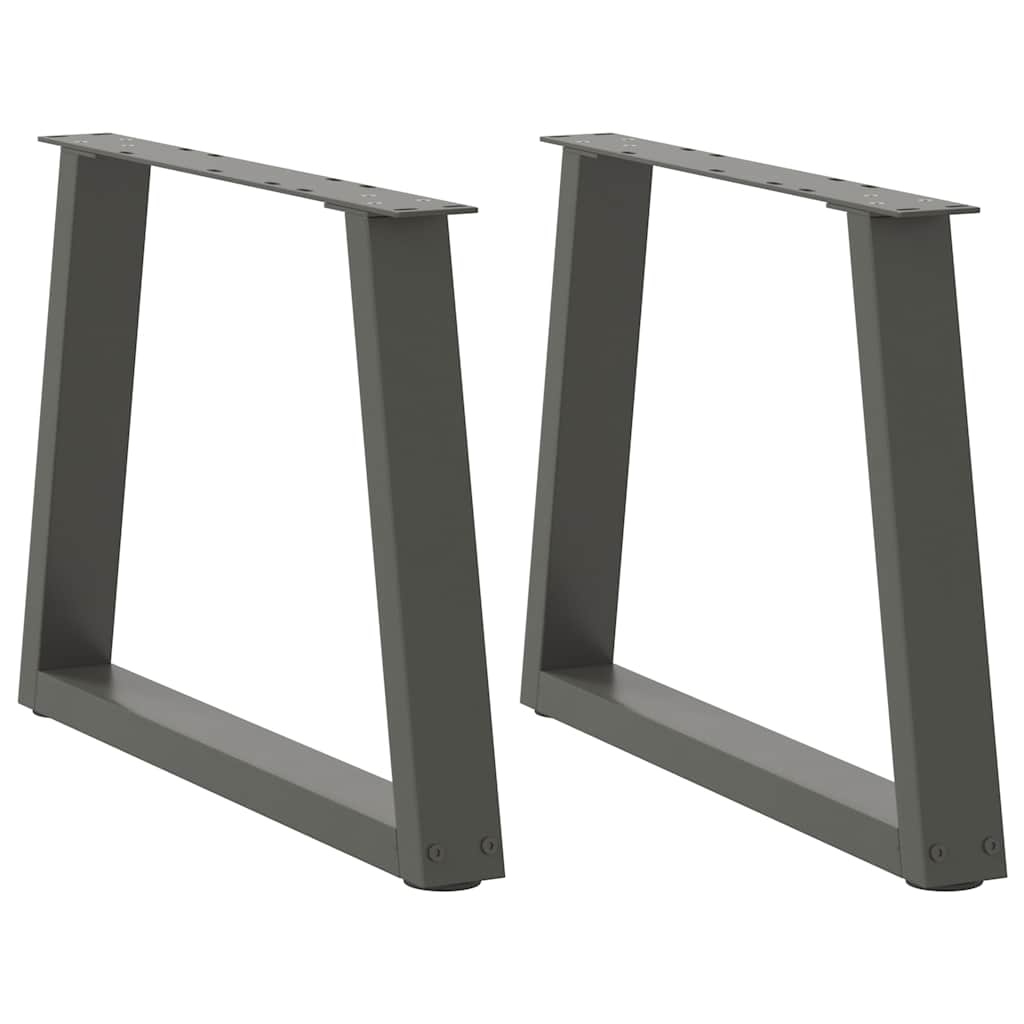 vidaXL Patas para mesa de centro en forma de V (2 unidades), antracita, 70 x (42-43,3) cm, acero