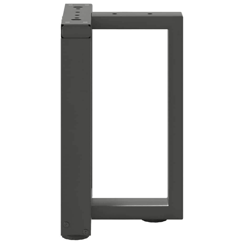 vidaXL Patas para mesa de centro en forma de T (2 unidades), antracita, 38 x 25 x (42-43) cm, acero - Image 5