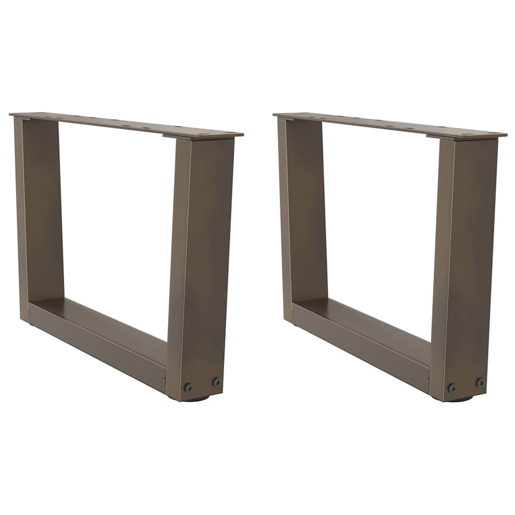 vidaXL Patas para mesa de centro en forma de V (2 unidades, acero natural, 50 x 30-31,3 cm)