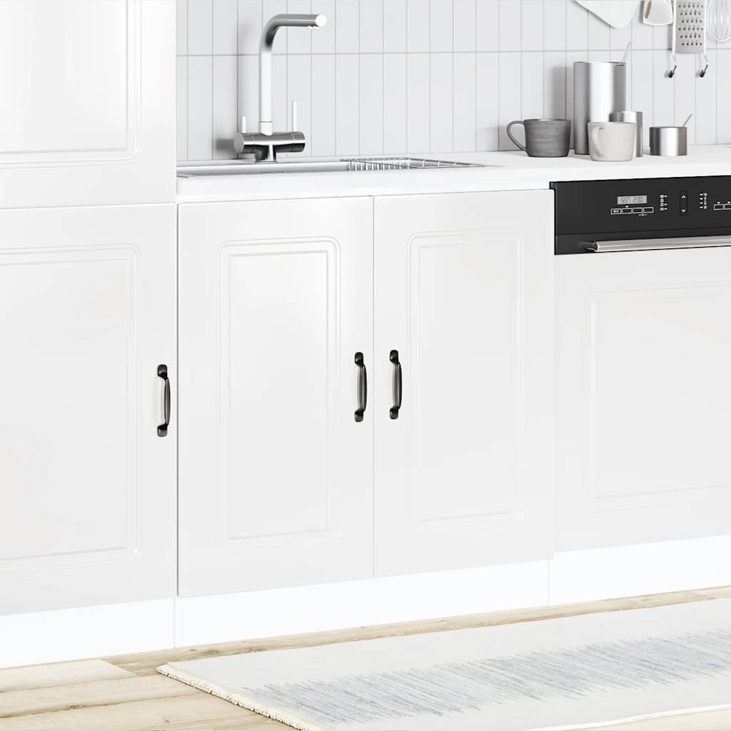 vidaXL Mueble bajo para fregadero Kalmar blanco brillo 80x46x81,5 cm