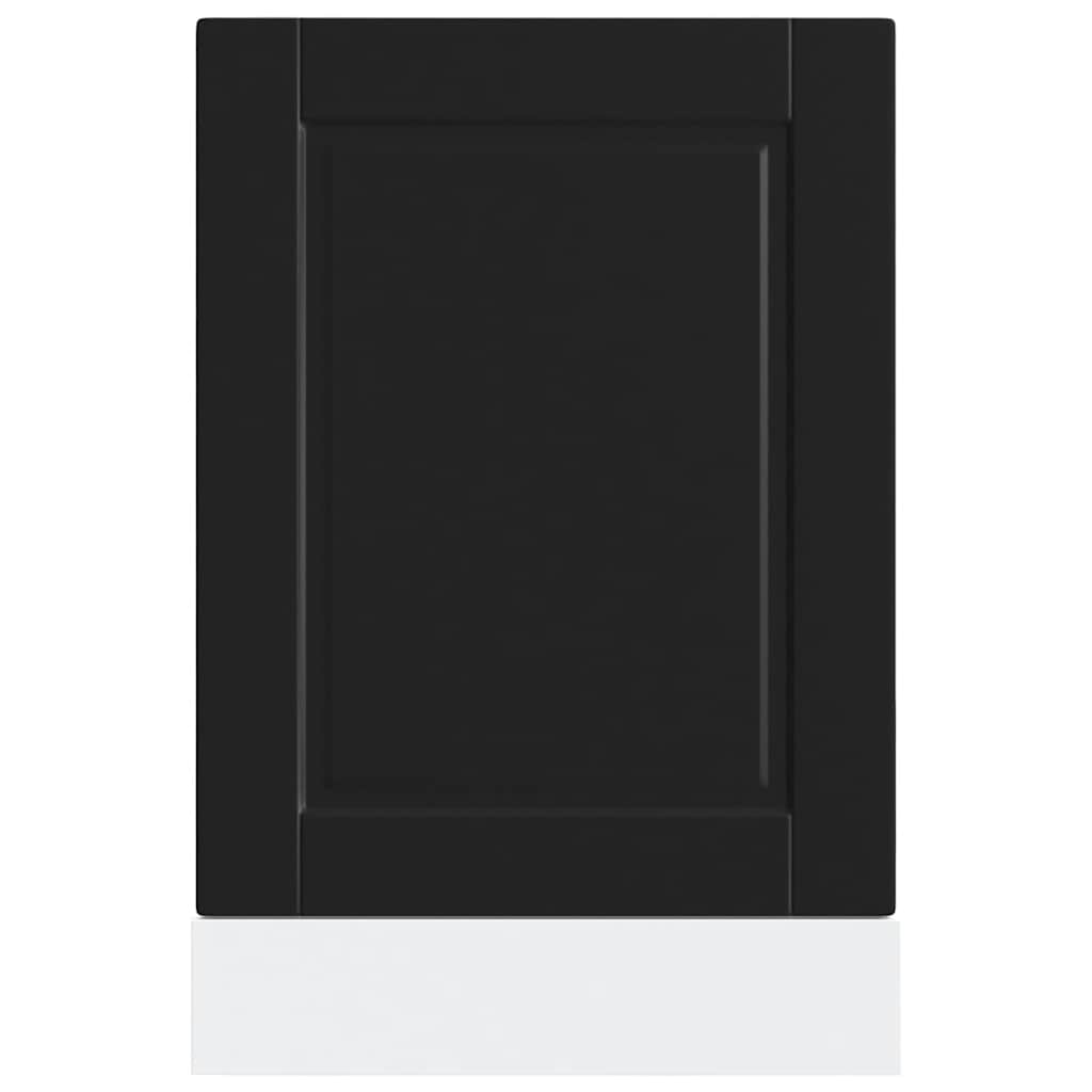 vidaXL Panel para lavavajillas Porto madera contrachapada negro - Image 4