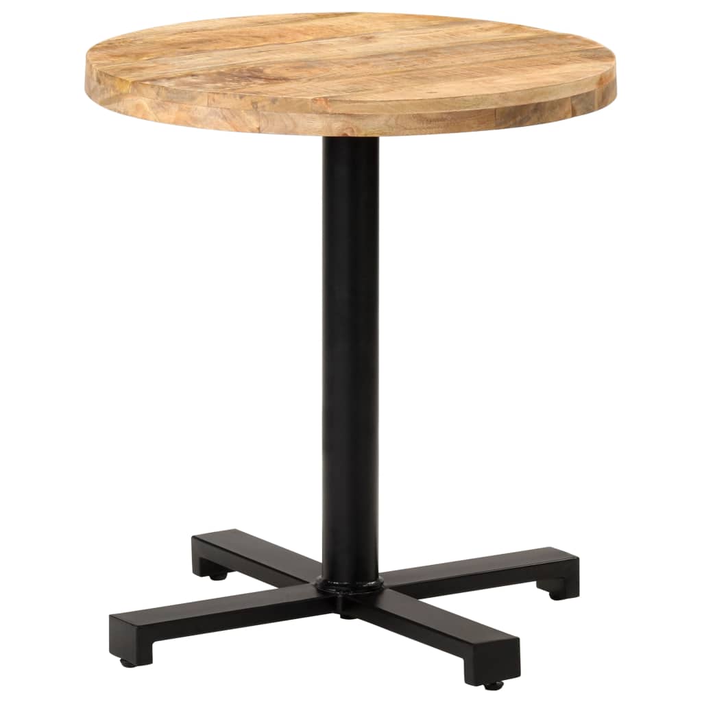 vidaXL Mesa de bistró redonda madera de mango rugosa Ø70x75 cm