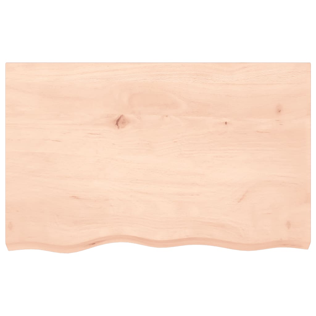 vidaXL Tablero de mesa madera maciza de roble sin tratar 80x50x2 cm - Image 3