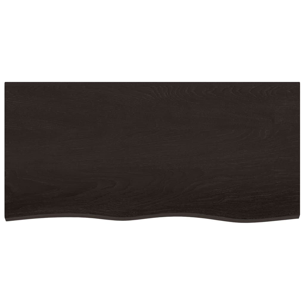 vidaXL Tablero de mesa madera roble tratada marrón oscuro 100x50x2 cm - Image 3