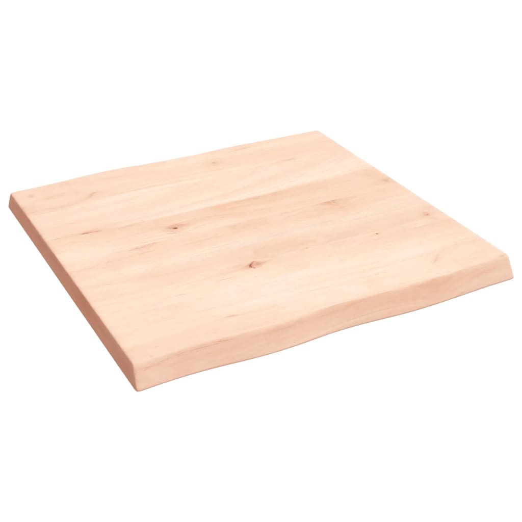 vidaXL Tablero de mesa madera maciza borde natural 60x60x(2-4) cm - Image 4