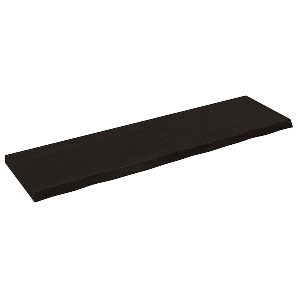 vidaXL Tablero mesa madera roble tratada marrón oscuro 180x50x(2-6) cm