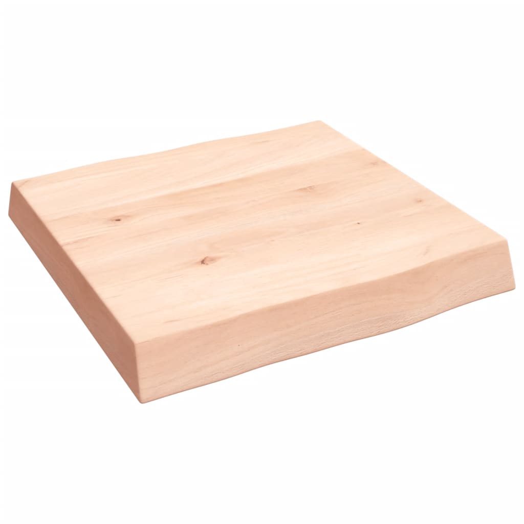 vidaXL Tablero de mesa madera maciza borde natural 40x40x(2-6) cm - Image 3