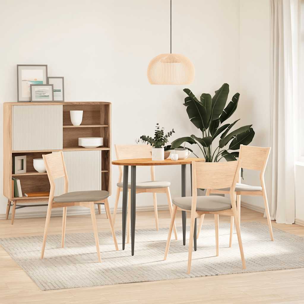 vidaXL Tablero de mesa ovalado madera maciza de roble 80x40x2 cm - Image 3