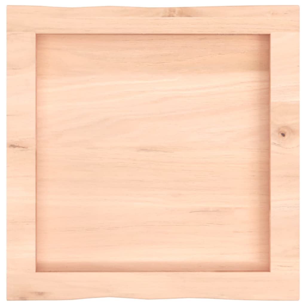 vidaXL Tablero de mesa madera maciza borde natural 40x40x(2-6) cm - Image 4