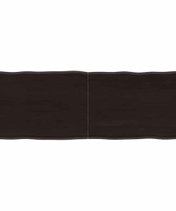 vidaXL Tablero mesa madera tratada borde vivo marrón 120x40x(2-4) cm