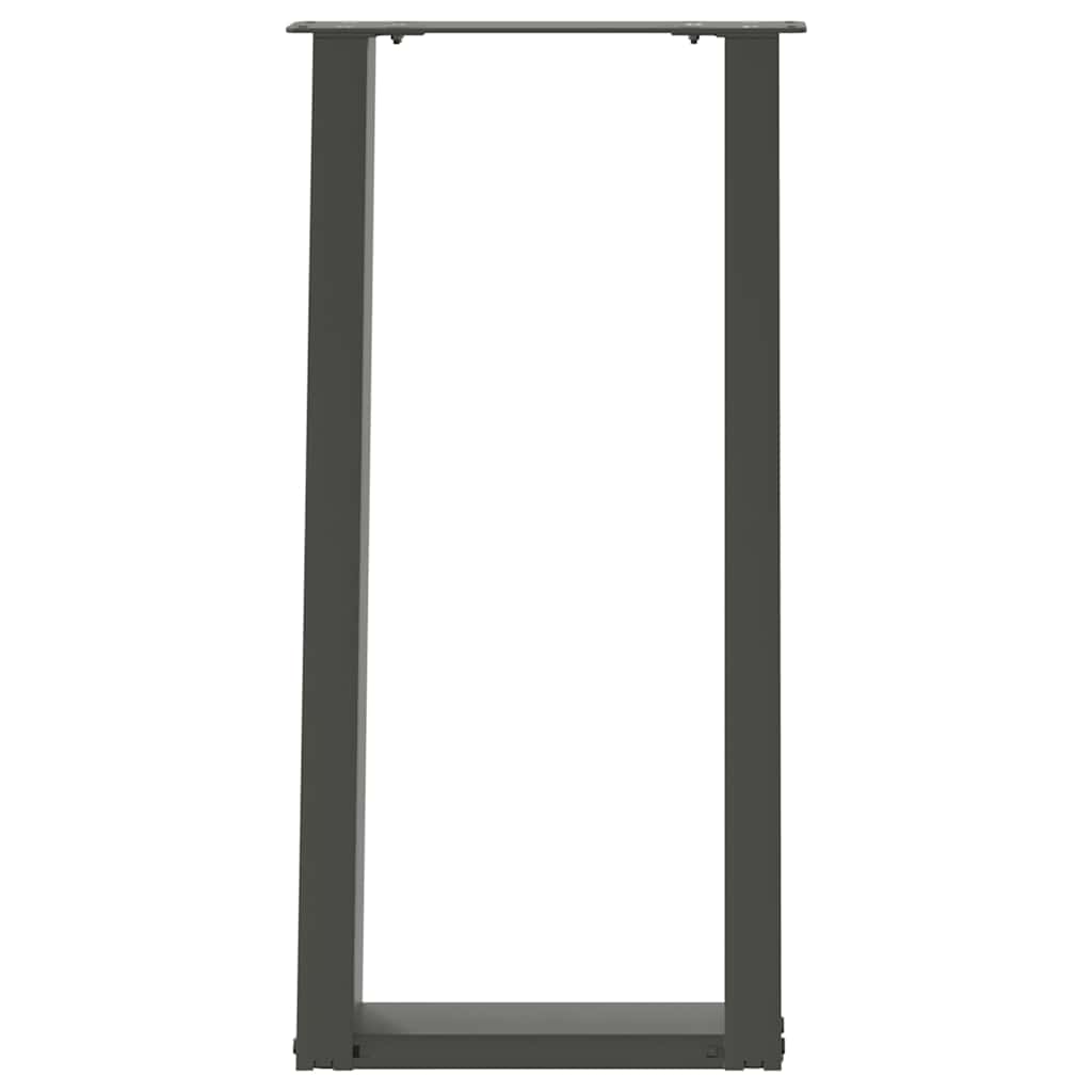 vidaXL Patas para consola en forma de U (2 unidades), antracita, 28 x (72-73) cm, acero - Image 5