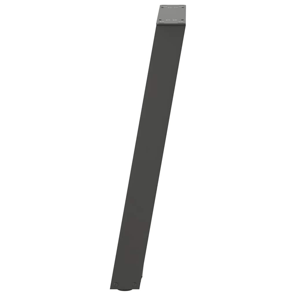 vidaXL Patas para consola en forma de U (2 unidades), antracita, 28 x (72-73) cm, acero - Image 6