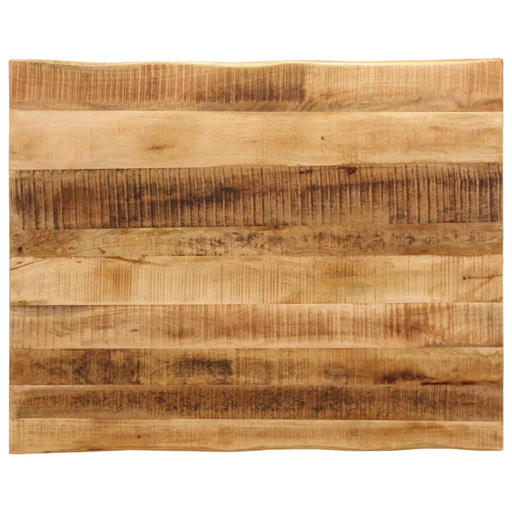 vidaXL Tablero de mesa borde natural madera maciza mango 90x80x3,8 cm