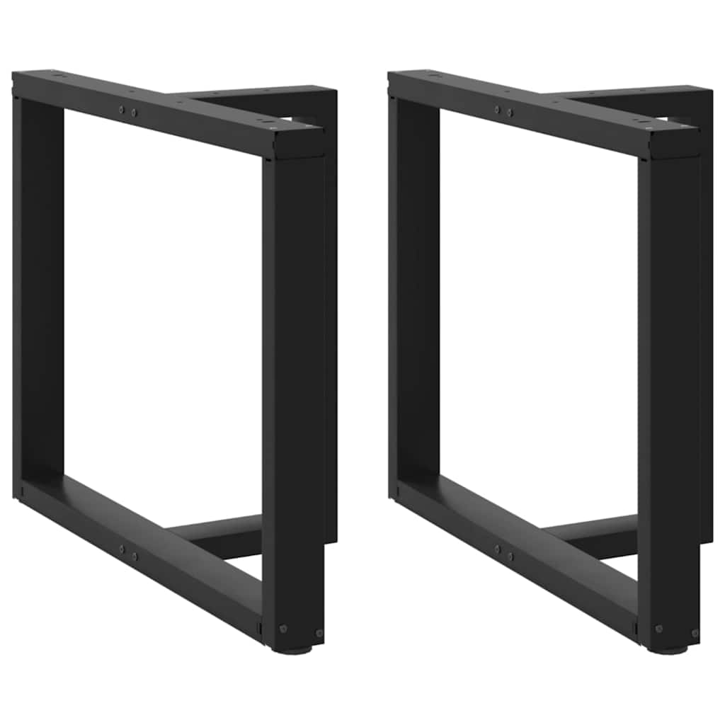 vidaXL Patas para mesa de comedor en forma de T (2 unidades), color negro, 100 x 35 x (72-73) cm, acero