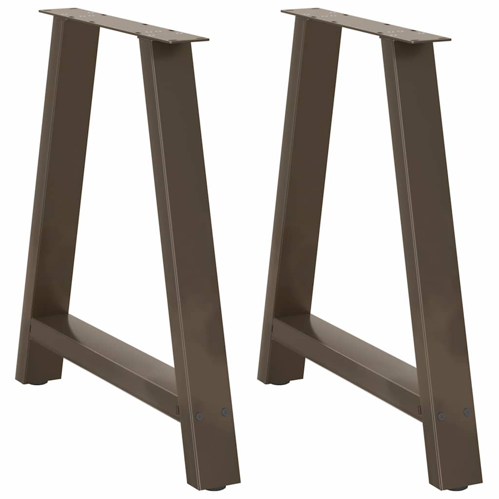 vidaXL Patas para mesa de comedor en forma de A (2 unidades, 80 x 72-73 cm, acero)