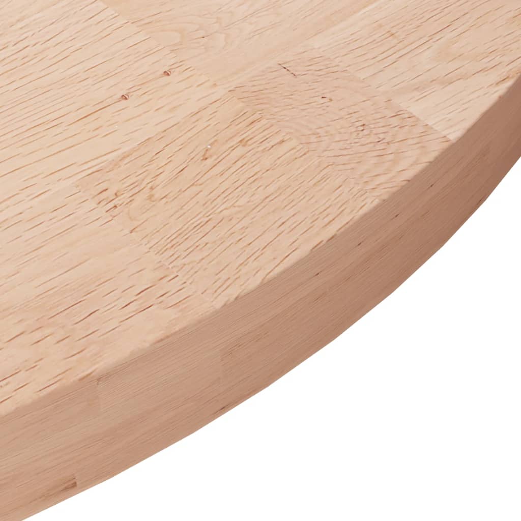 vidaXL Superficie de mesa redonda madera de roble sin tratar Ø60x4 cm - Image 3