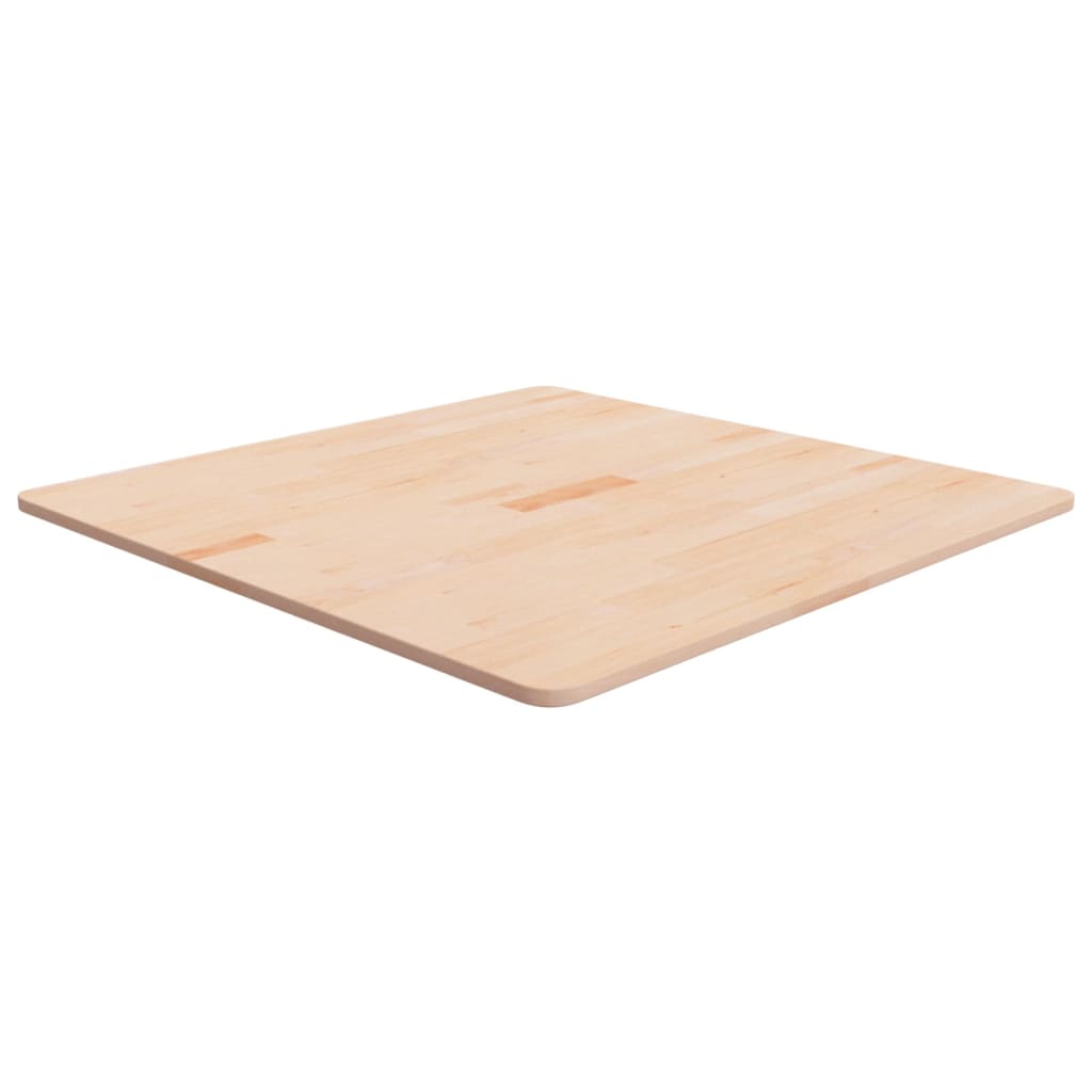 vidaXL Tablero de mesa cuadrada madera de roble sin tratar 80x80x1,5cm