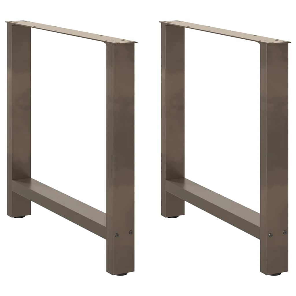 vidaXL Patas para mesa de comedor de acero natural (2 unidades, 80 x 72-73 cm)