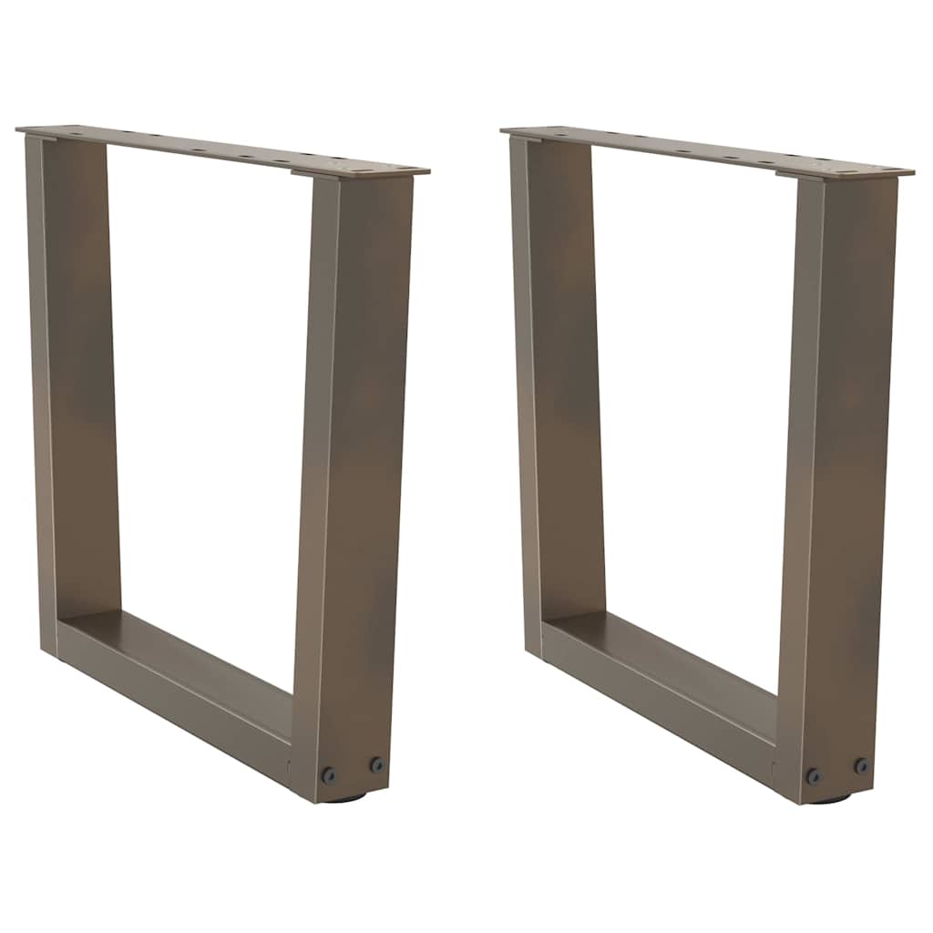 vidaXL Patas para mesa de centro en forma de V (2 unidades, acero natural, 60 x 42-43,3 cm)