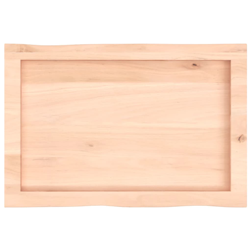 vidaXL Tablero de mesa madera maciza borde natural 60x40x(2-6) cm - Image 5