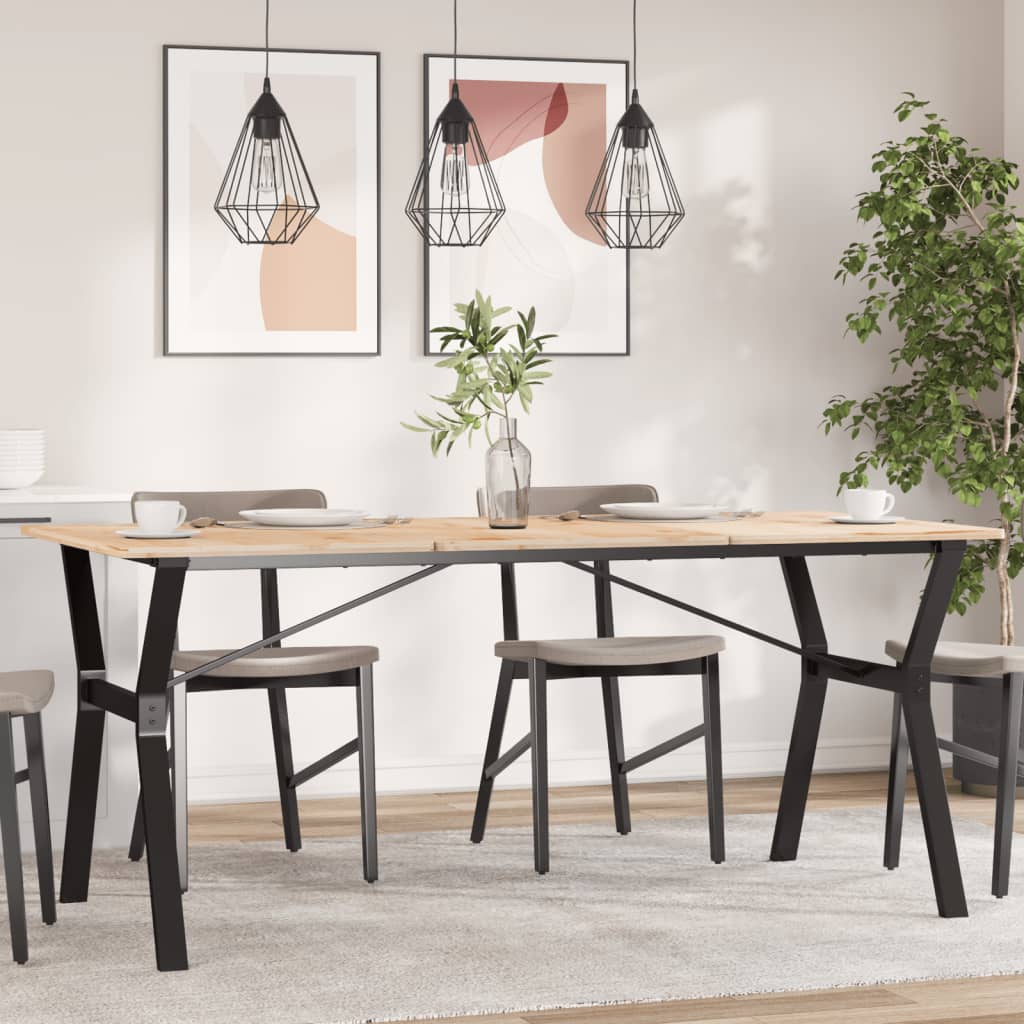 vidaXL Patas de mesa de comedor estructura Y acero 160x80x73 cm