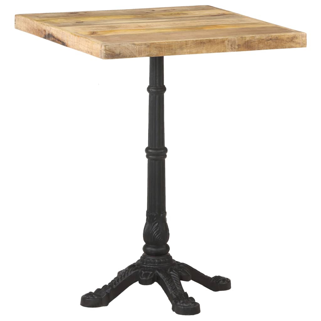 vidaXL Mesa de bistró madera de mango rugosa 60x60x77 cm