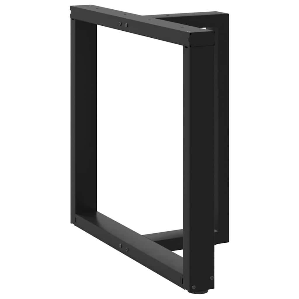 vidaXL Patas para mesa de comedor en forma de T (2 unidades), color negro, 70 x 35 x (72-73) cm, acero