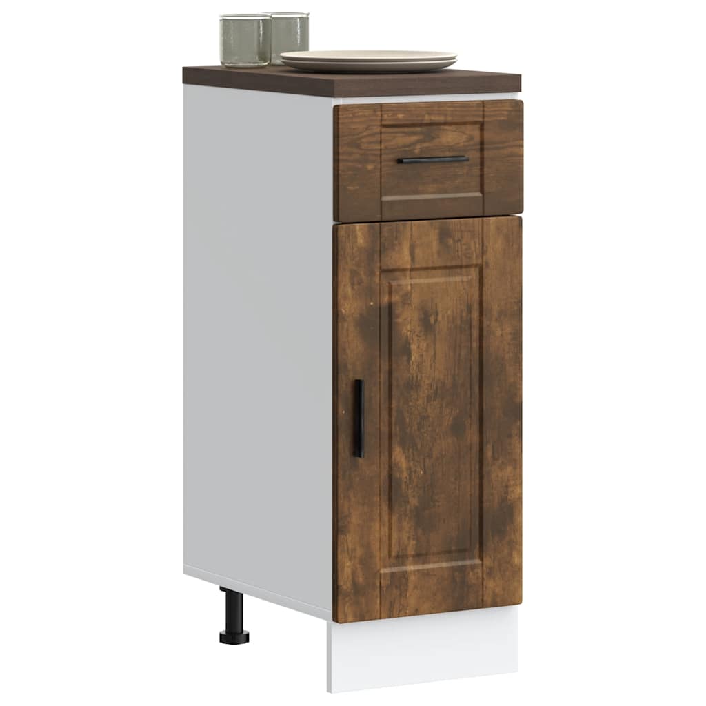 vidaXL Mueble bajo de cocina porto roble ahumado madera reconstituida
