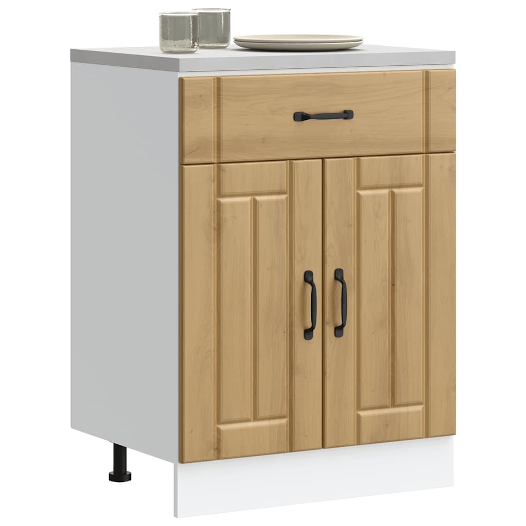 vidaXL Mueble bajo de cocina Lucca roble artesanal