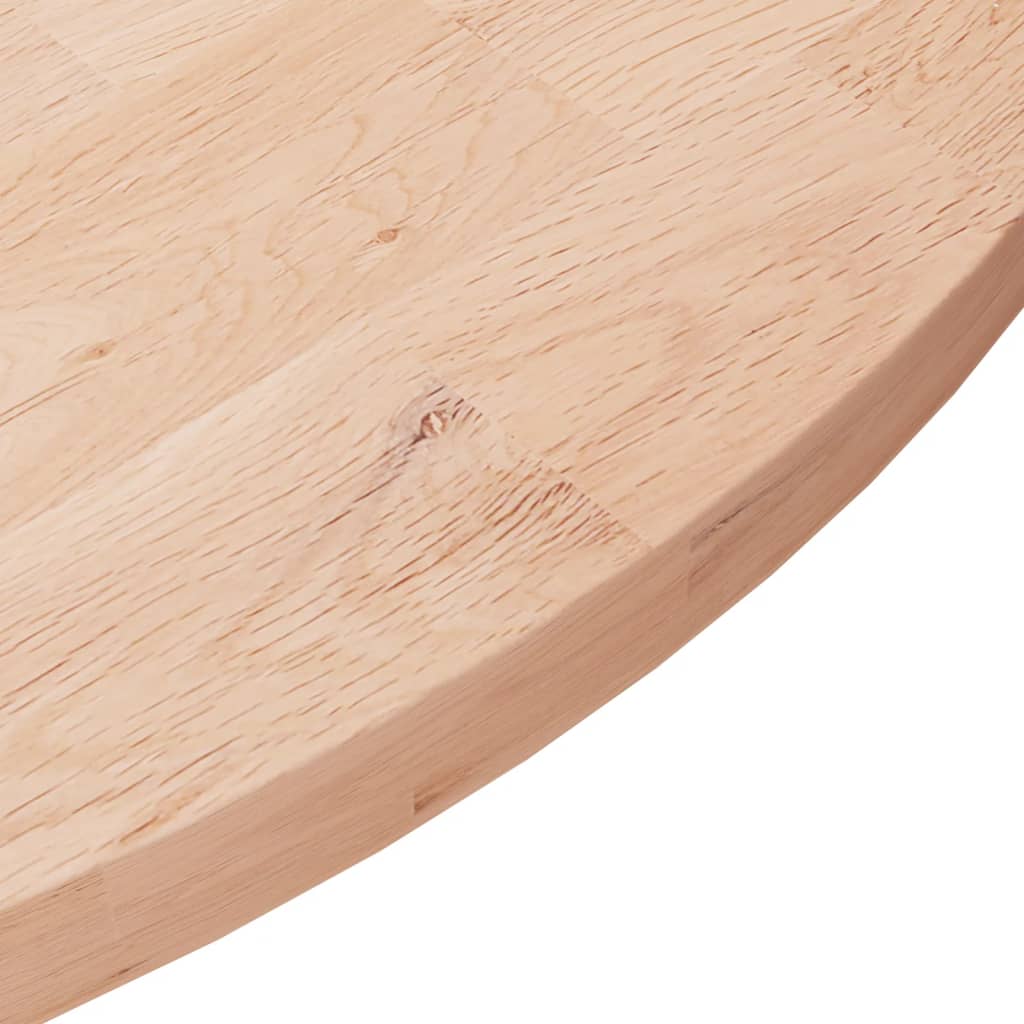 vidaXL Superficie de mesa redonda madera de roble sin tratar Ø70x2,5cm - Image 3