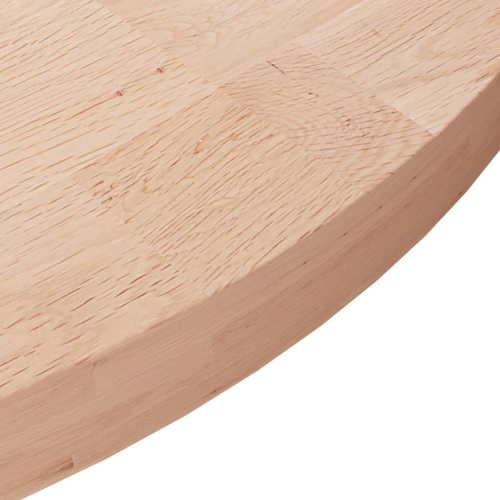 vidaXL Superficie de mesa redonda madera de roble sin tratar Ø70x4 cm - Image 3