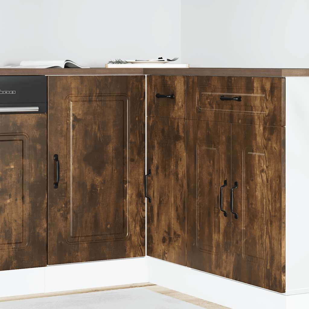 vidaXL Mueble bajo de cocina Kalmar de madera ingeniería roble ahumado