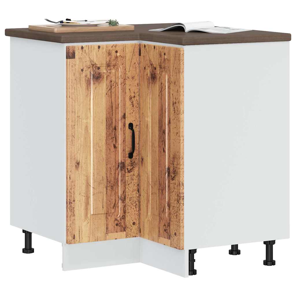 vidaXL Mueble bajo esquinero cocina Kalmar madera antigua ingeniería