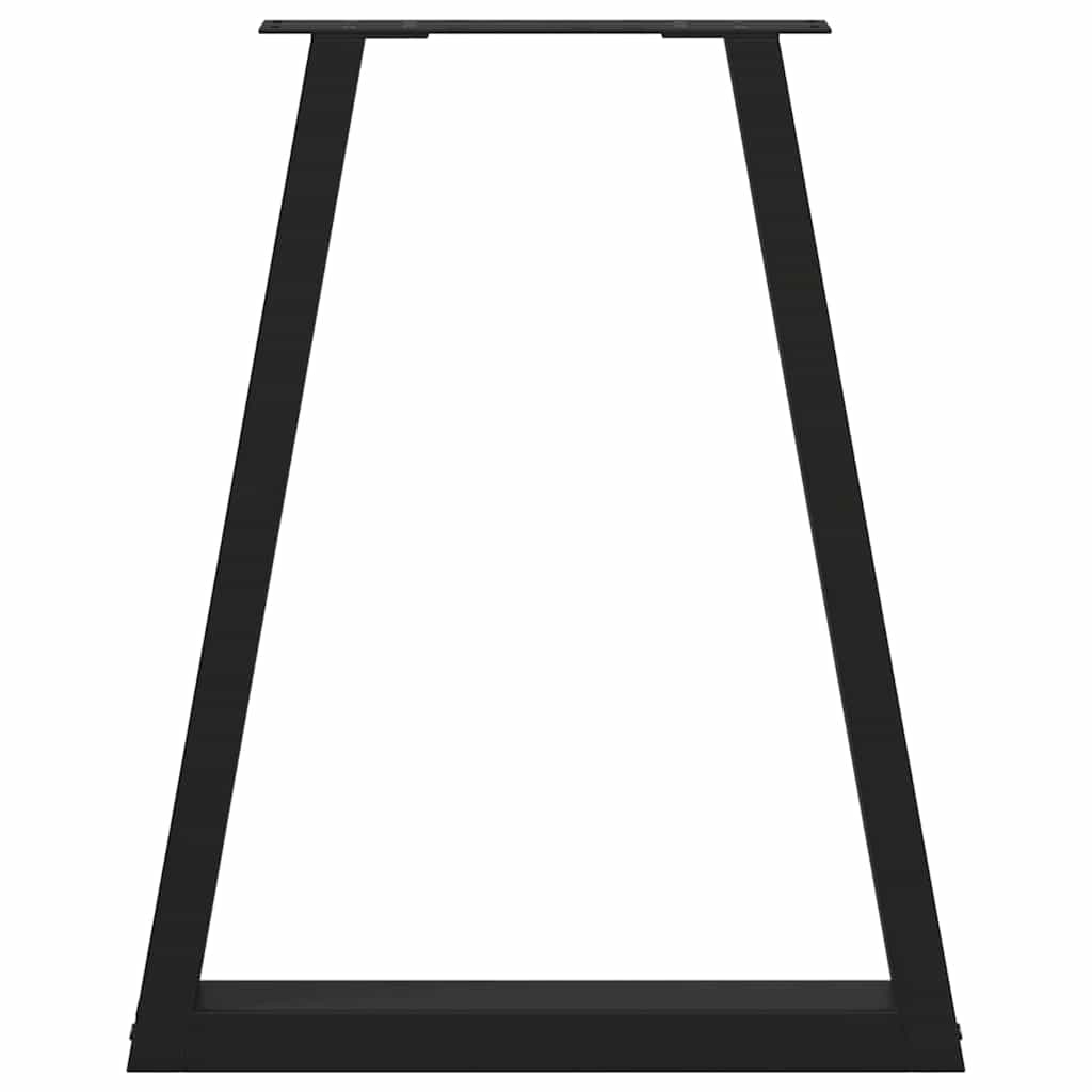 vidaXL Patas para mesa de comedor en forma de V (2 unidades), color negro, 50x(72-73,3) cm, acero - Image 5