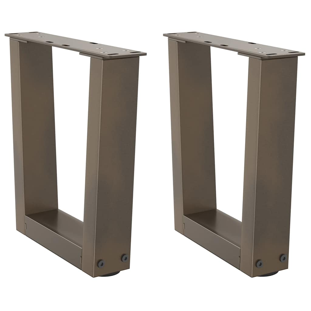 vidaXL Patas para mesa de centro en forma de V (2 unidades, acero natural, 40 x 30-31,3 cm)