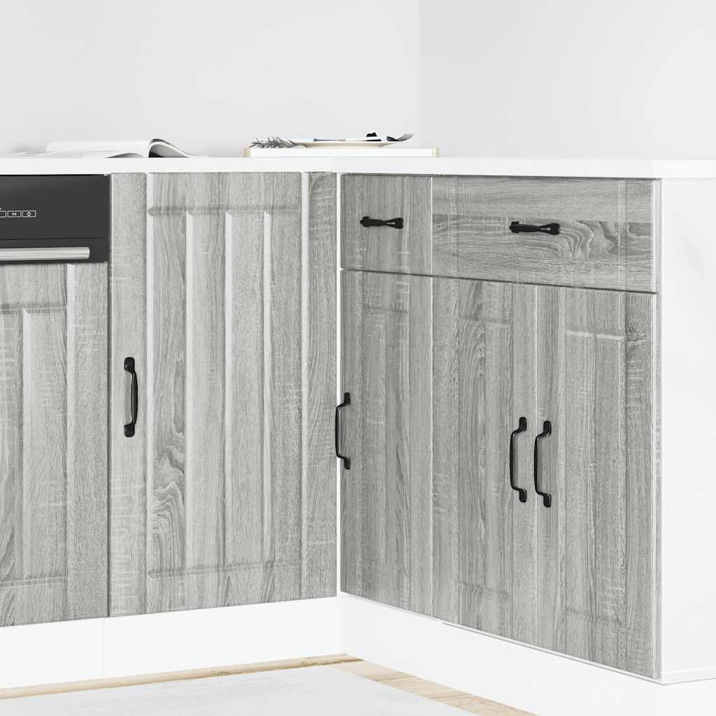 vidaXL Mueble bajo de cocina Lucca madera contrachapada sonoma gris