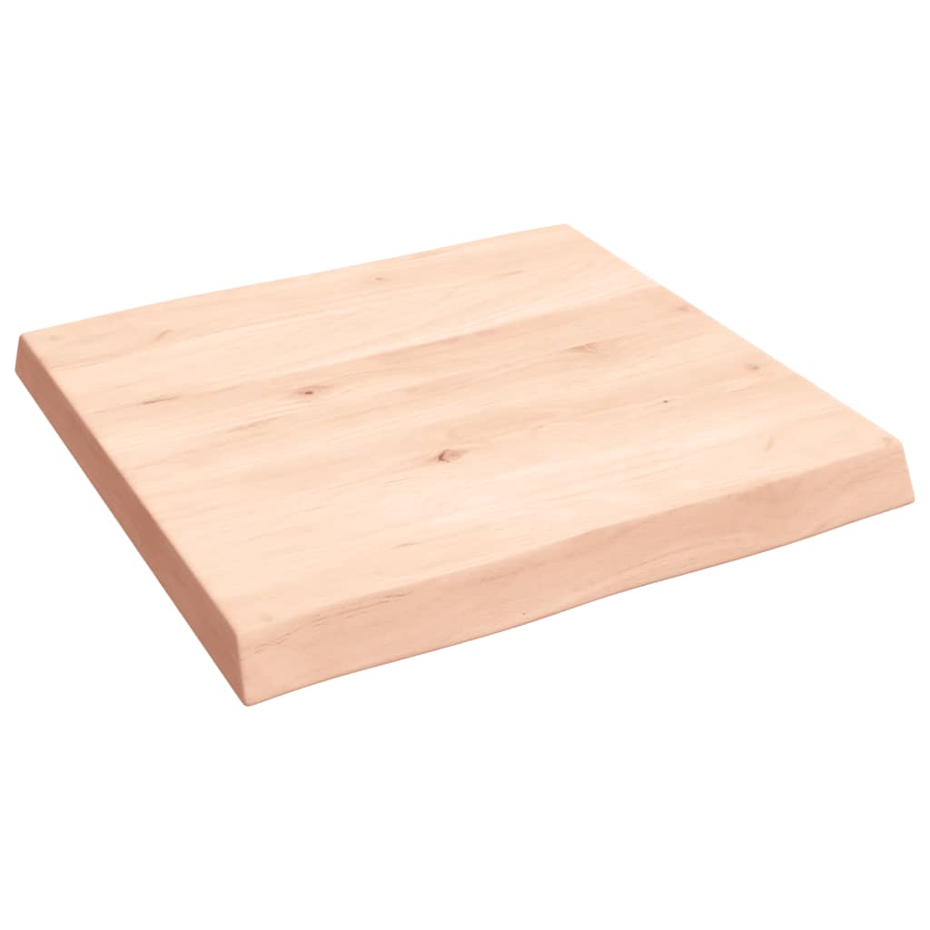 vidaXL Tablero de mesa madera maciza borde natural 60x60x(2-6) cm - Image 4