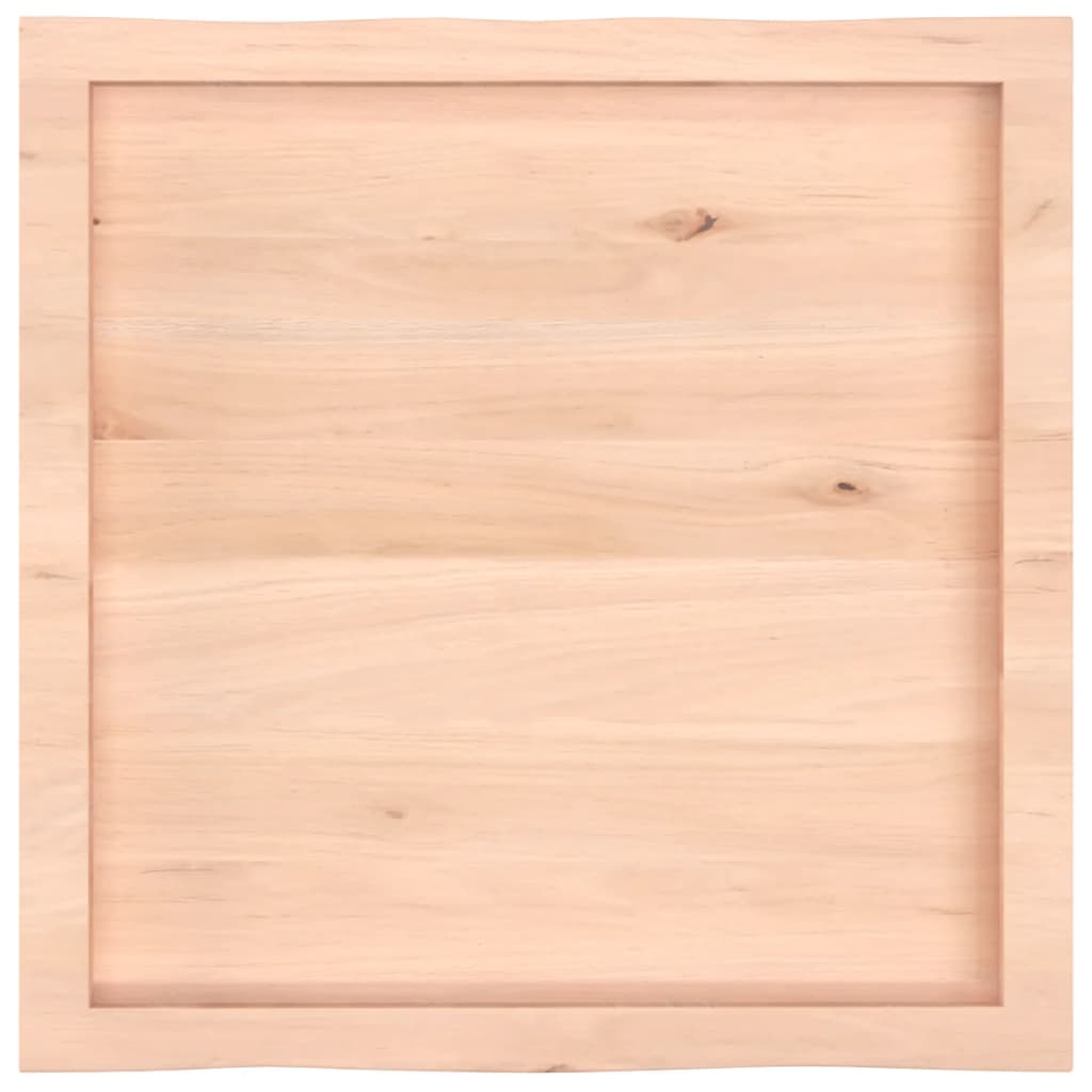 vidaXL Tablero de mesa madera maciza borde natural 60x60x(2-6) cm - Image 5