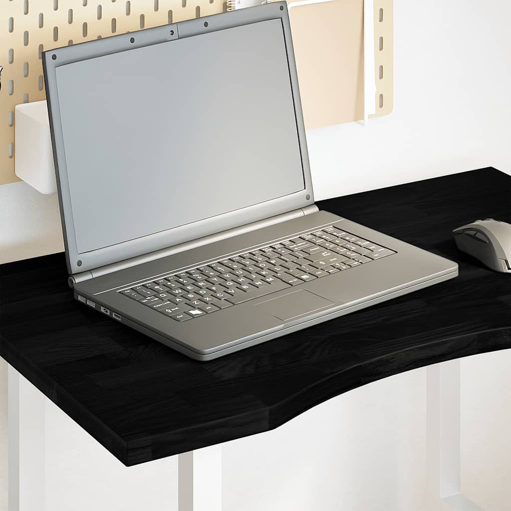 vidaXL Tablero escritorio 80x60x2,5 cm rectangular madera maciza roble