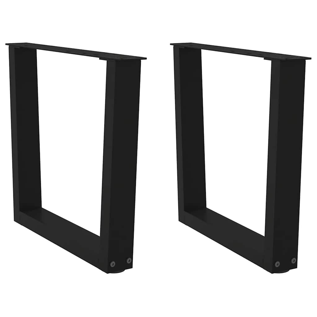 vidaXL Patas para mesa de centro en forma de V (2 unidades), color negro, 50 x (42-43,3) cm, acero