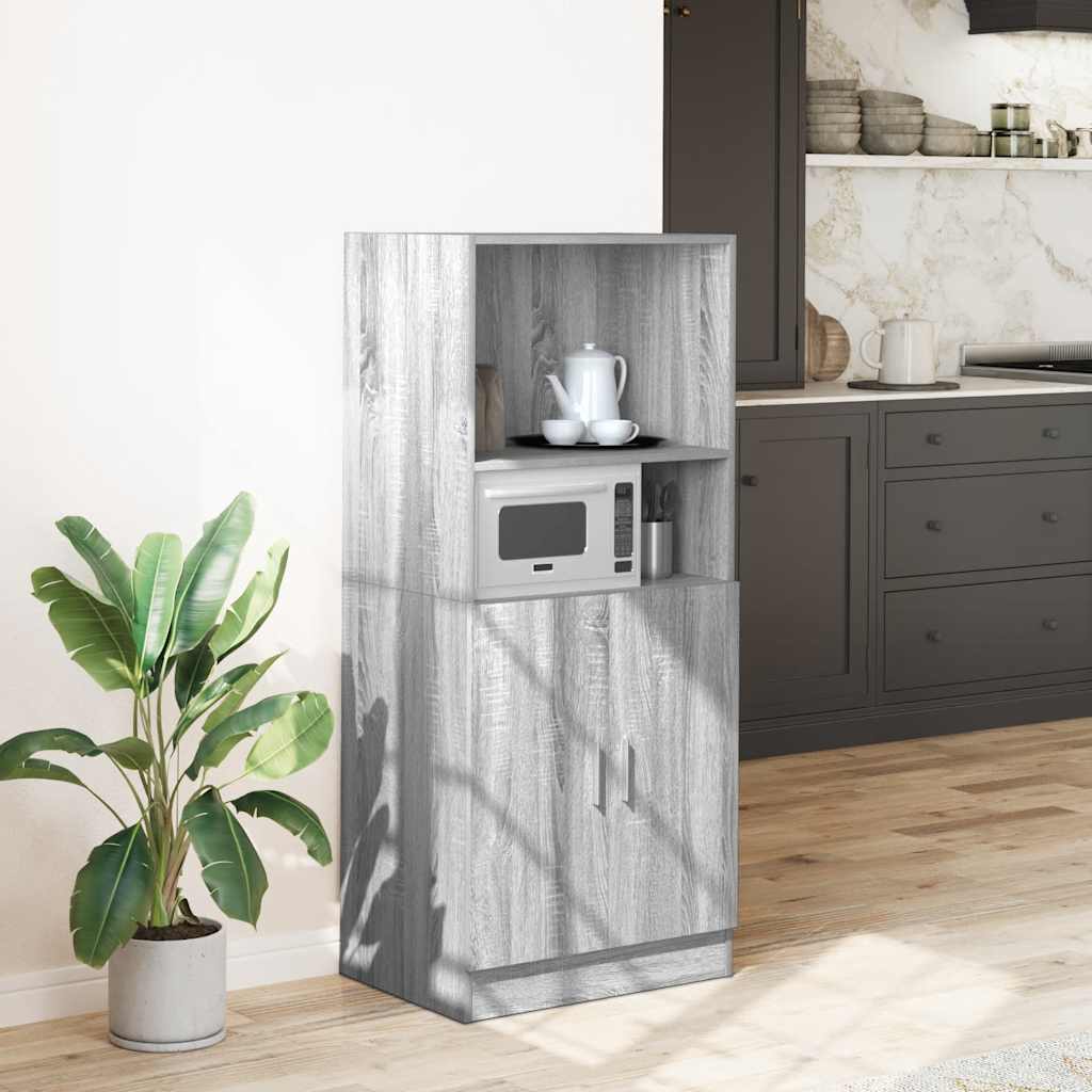 vidaXL Mueble de cocina madera ingeniería gris sonoma 57x41,5x131,5 cm
