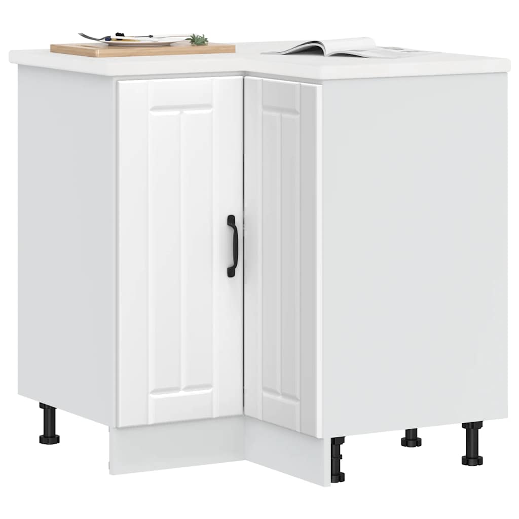vidaXL Mueble bajo esquinero de cocina Lucca madera ingeniería blanca