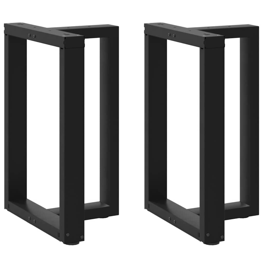 vidaXL Patas para mesa de comedor en forma de T (2 unidades), color negro, 60 x 35 x (72-73) cm, acero