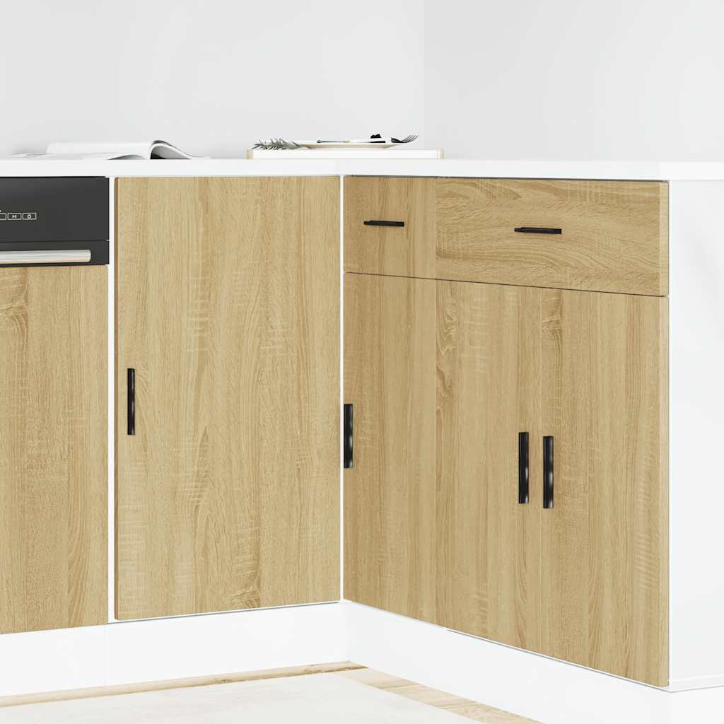 vidaXL Mueble bajo para fregadero "Lyon" de madera de ingeniería de roble Sonoma