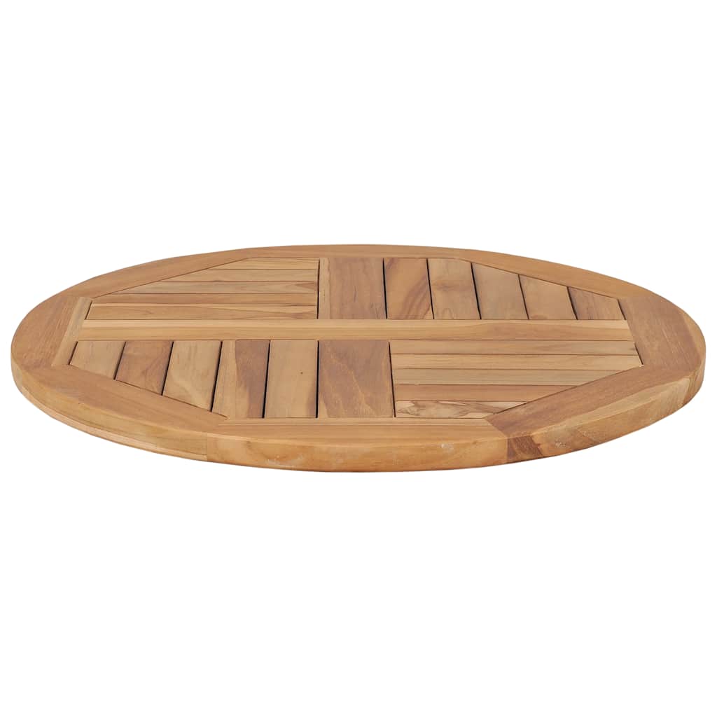 vidaXL Superficie de mesa redonda madera maciza de teca 2,5 cm 60 cm
