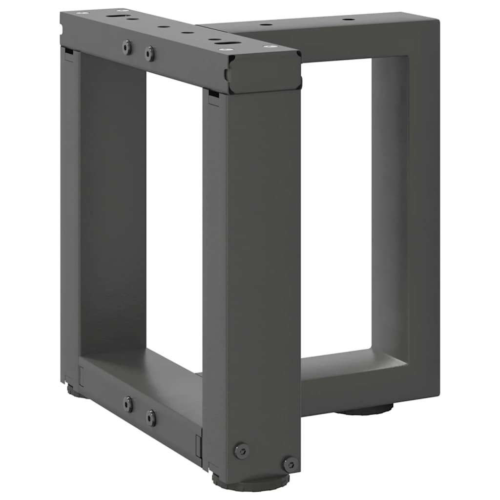 vidaXL Patas para mesa de centro en forma de T (2 unidades), antracita, 30 x 25 x (30-31) cm, acero - Image 3