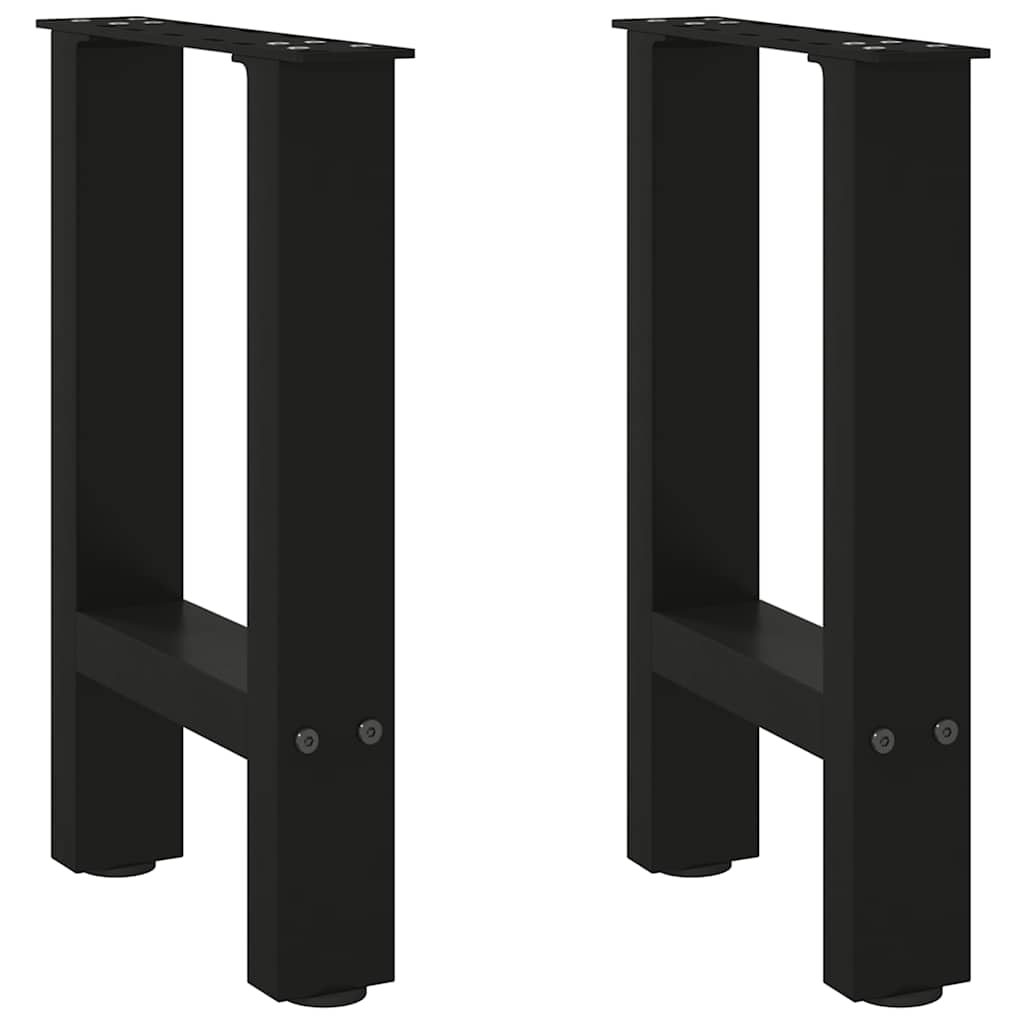 vidaXL Patas para mesa de centro negras (2 unidades, 28 x 42-43 cm, acero)