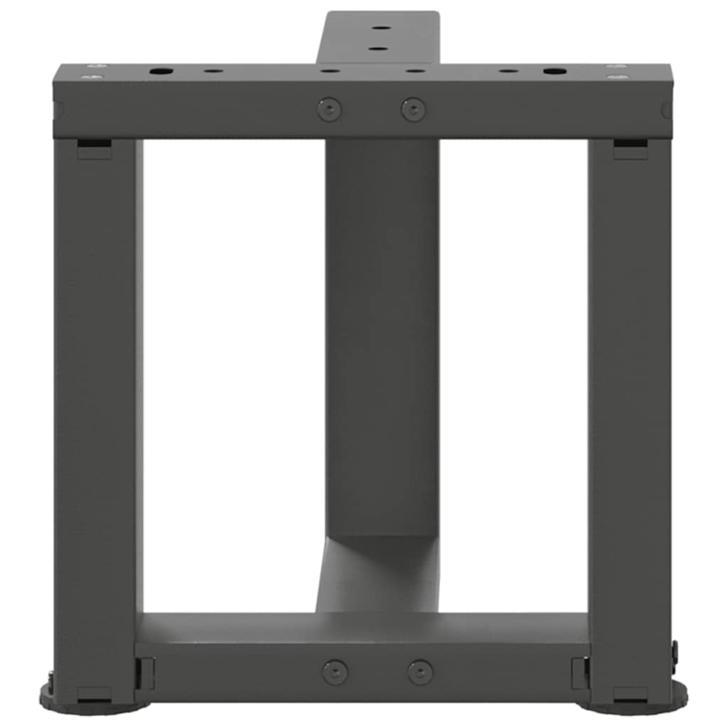 vidaXL Patas para mesa de centro en forma de T (2 unidades), antracita, 30 x 25 x (30-31) cm, acero - Image 6